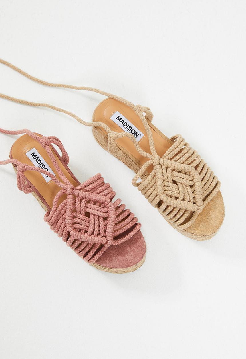 Madison® - Cherish flatform espadrille sandal - dark blush