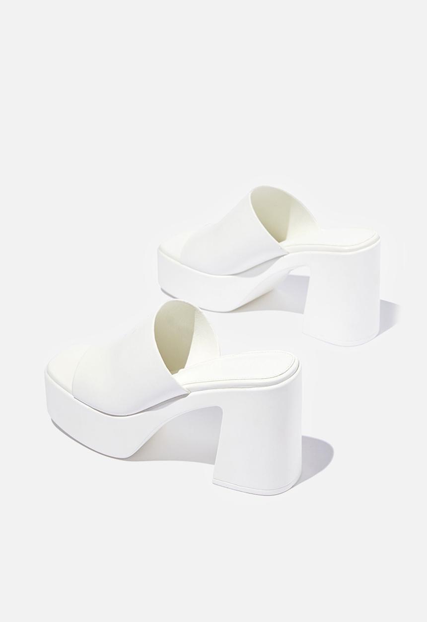 Cotton On - Hanna platform mule - white pu