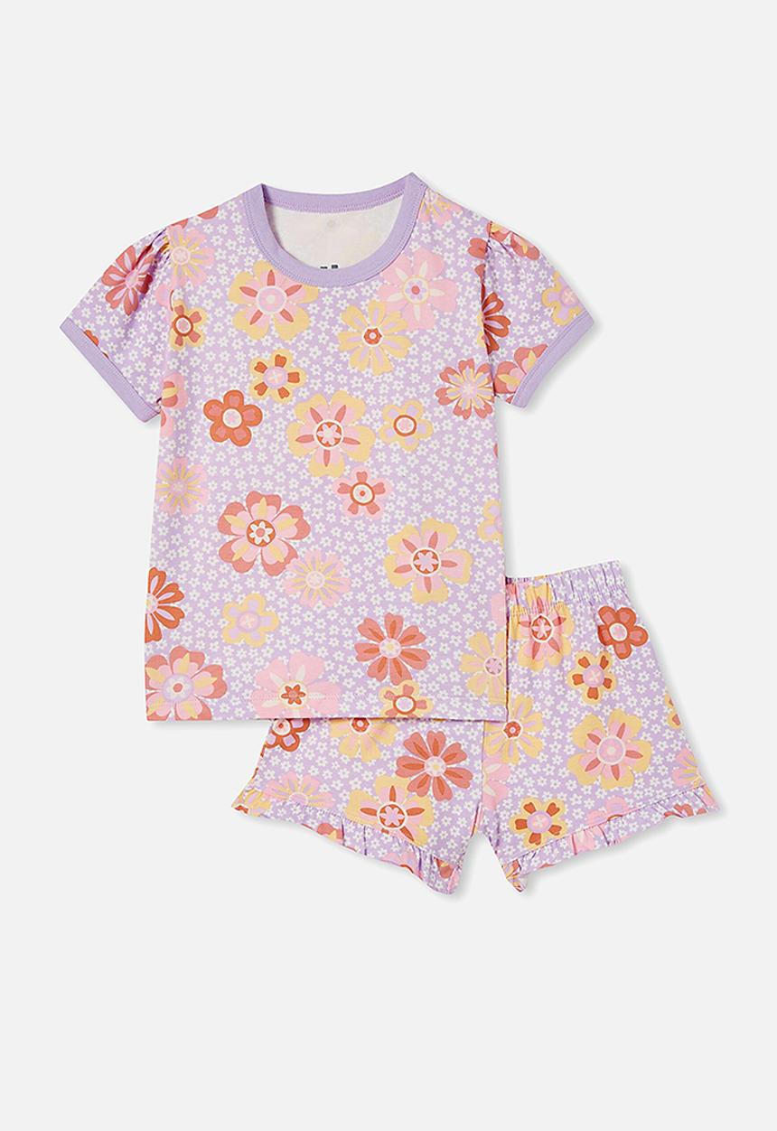 Cotton On - Freya short sleeve pyjama set - lilac drop & monterey floral