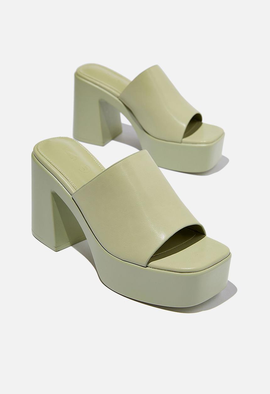 Cotton On - Hanna platform mule - sage green