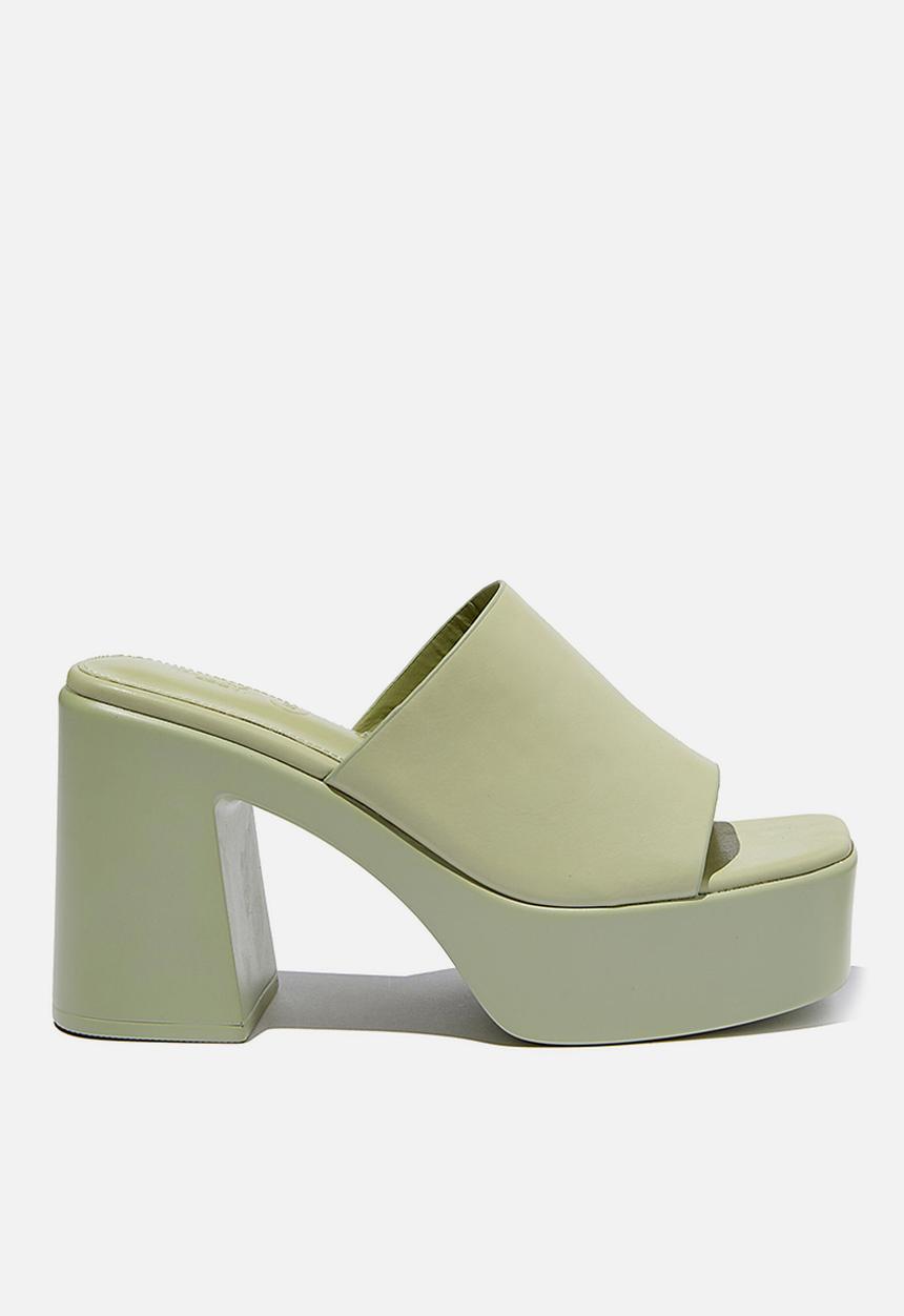 Cotton On - Hanna platform mule - sage green
