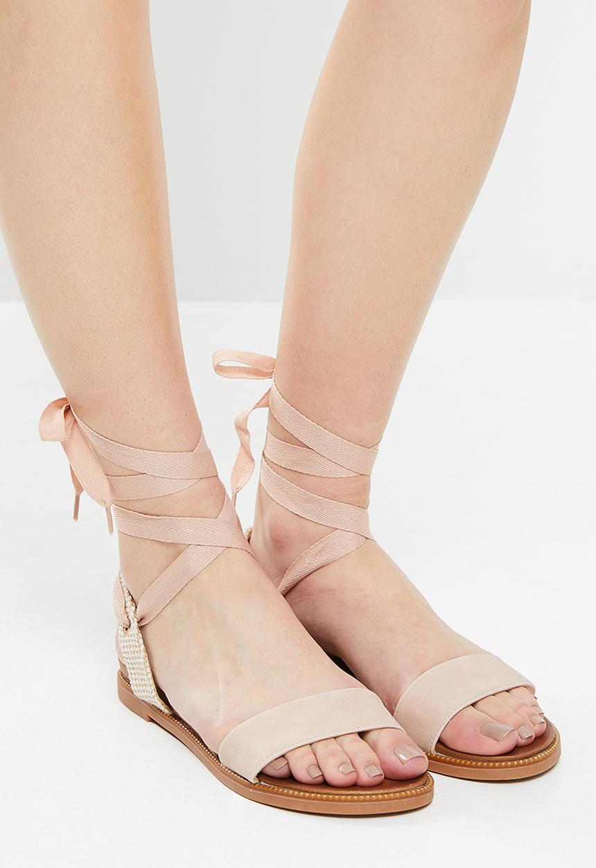 Butterfly Feet - Ellie 4 ankle tie sandal - pink