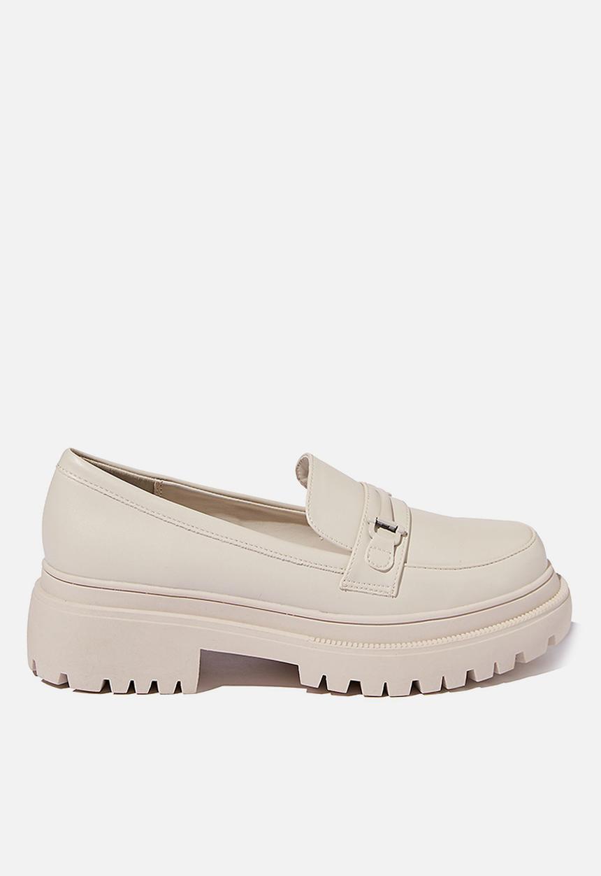 Cotton On - Bree lug sole loafer - ecru mono