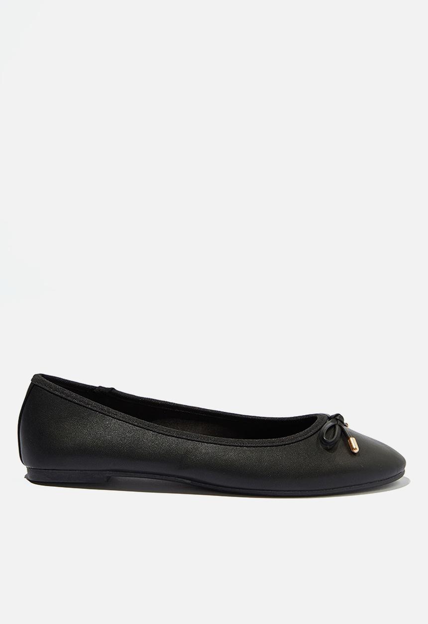Cotton On - Emma bow ballerina - black pu