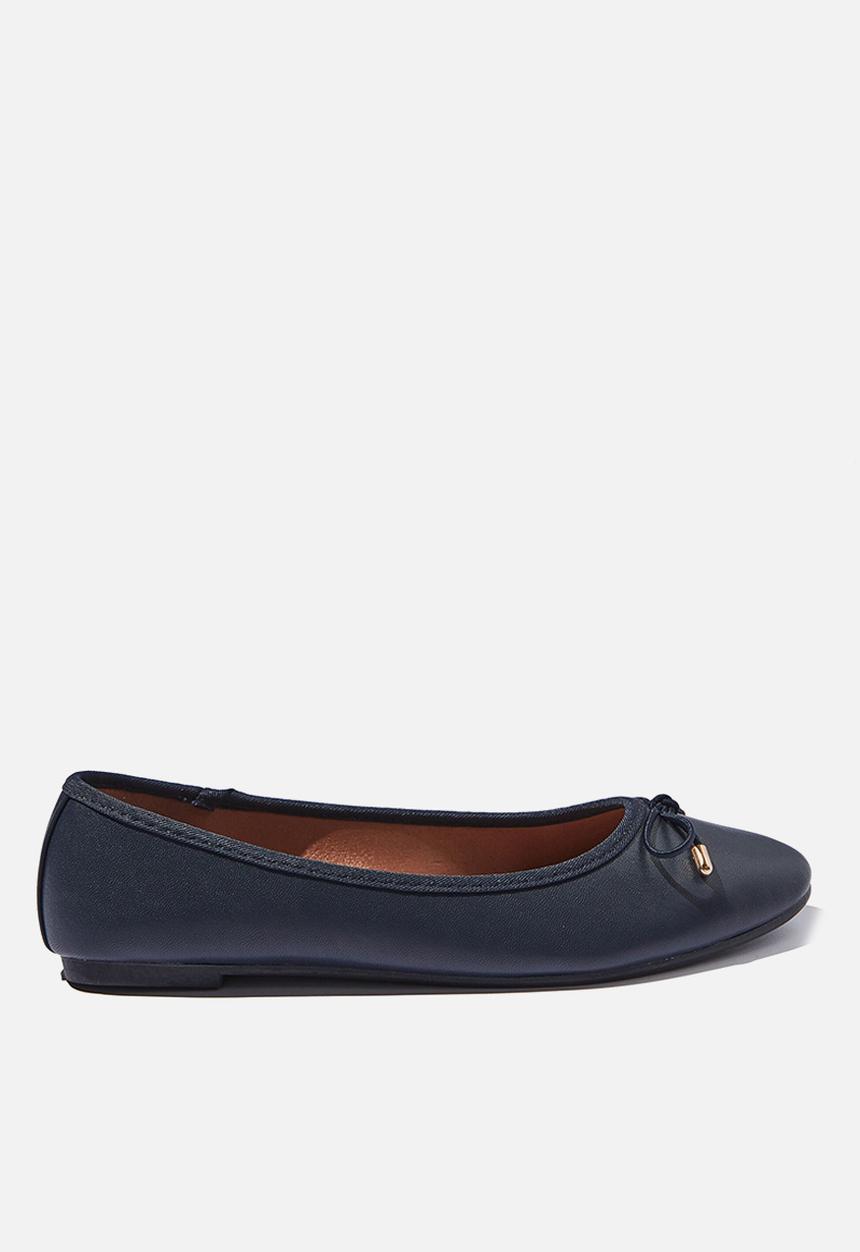 Cotton On - Emma bow ballerina - navy pu