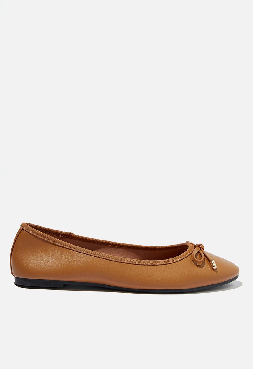 Cotton On - Emma bow ballerina - tan pu