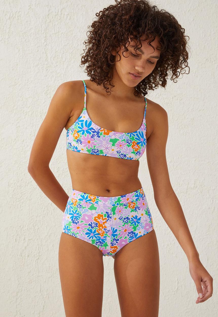 Cotton On - Boyleg full bikini bottom - scattered daisy