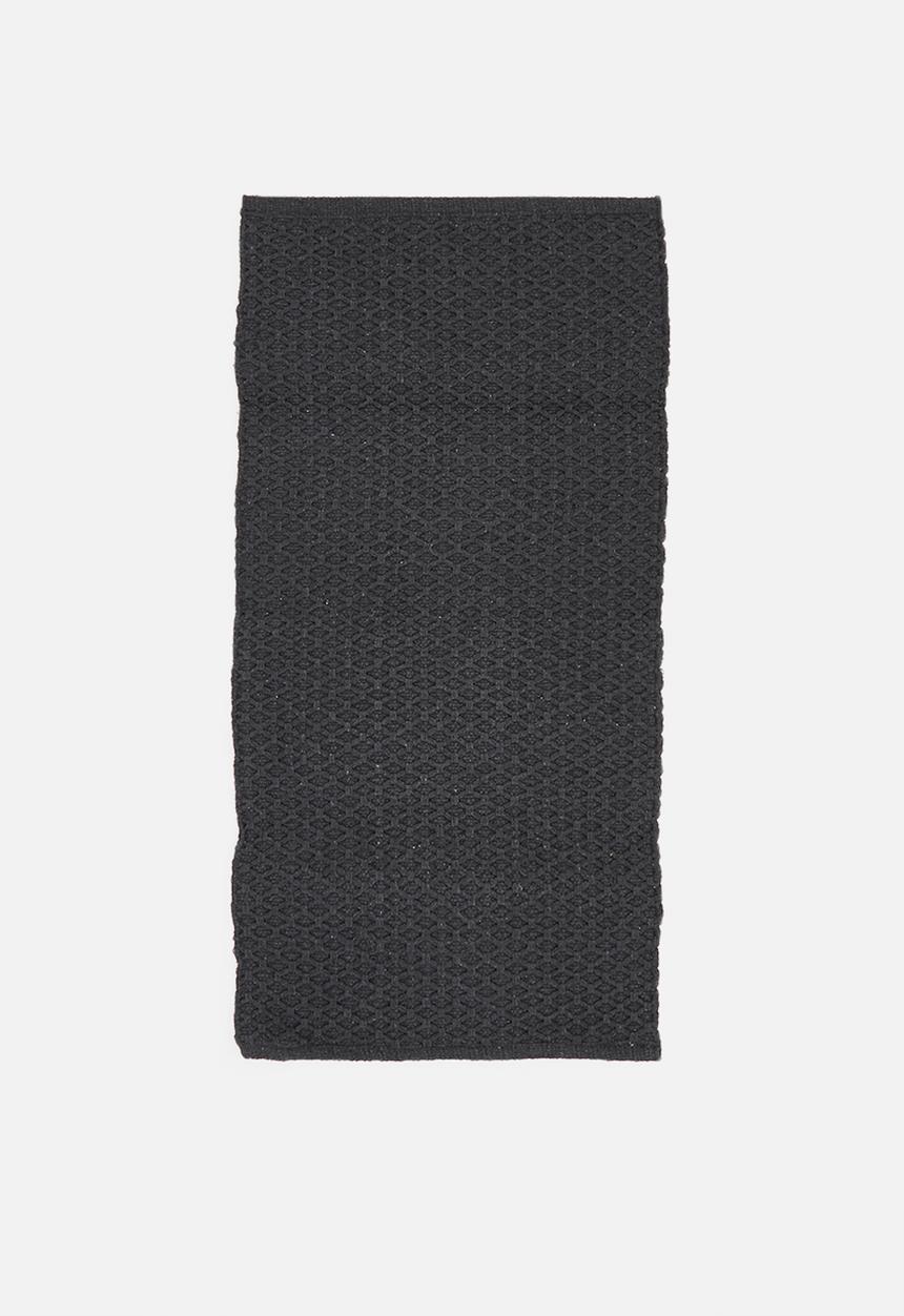 Sixth Floor - Maira handwoven recycled cotton bath runner - charcoal