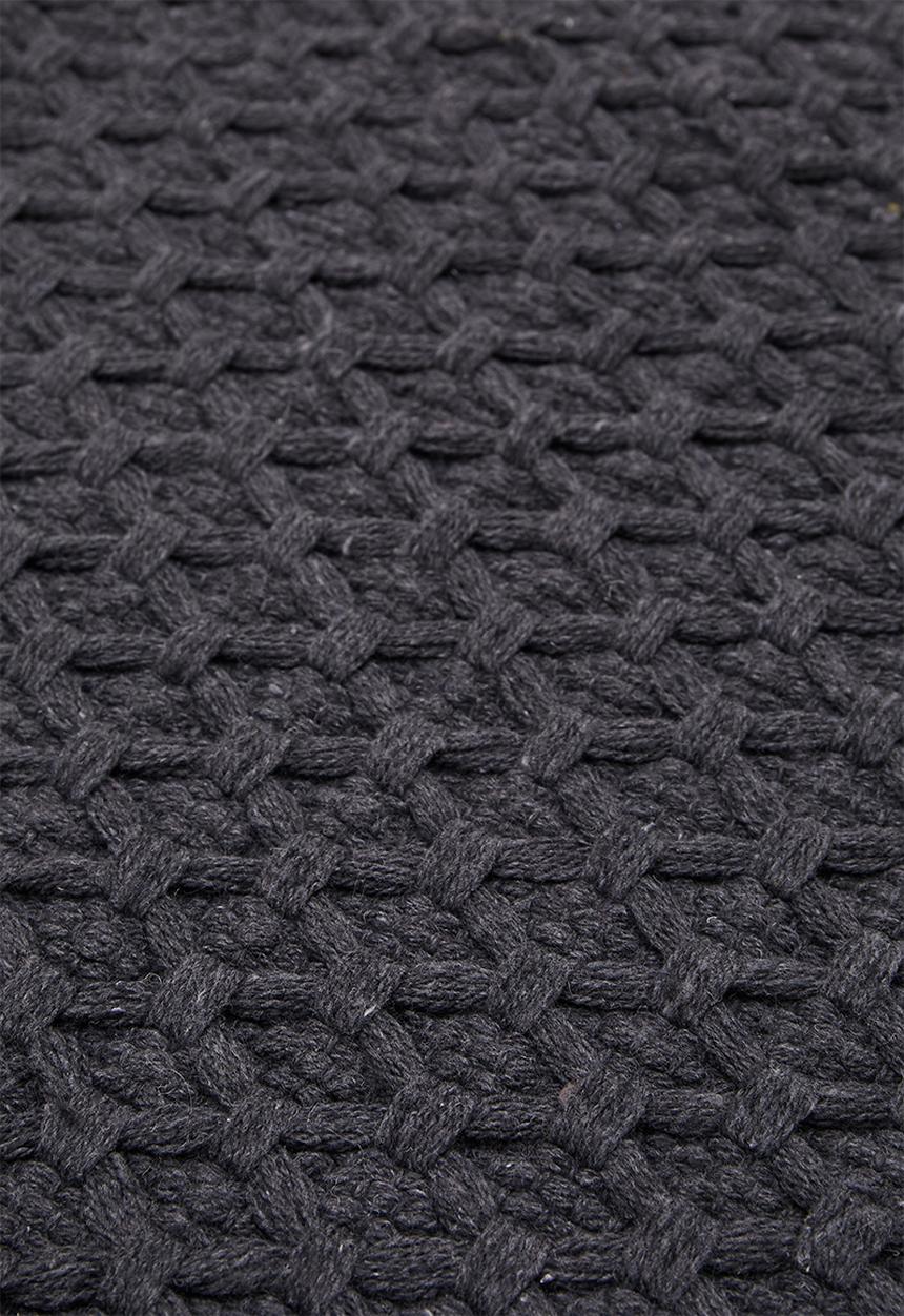 Sixth Floor - Maira handwoven recycled cotton bath runner - charcoal