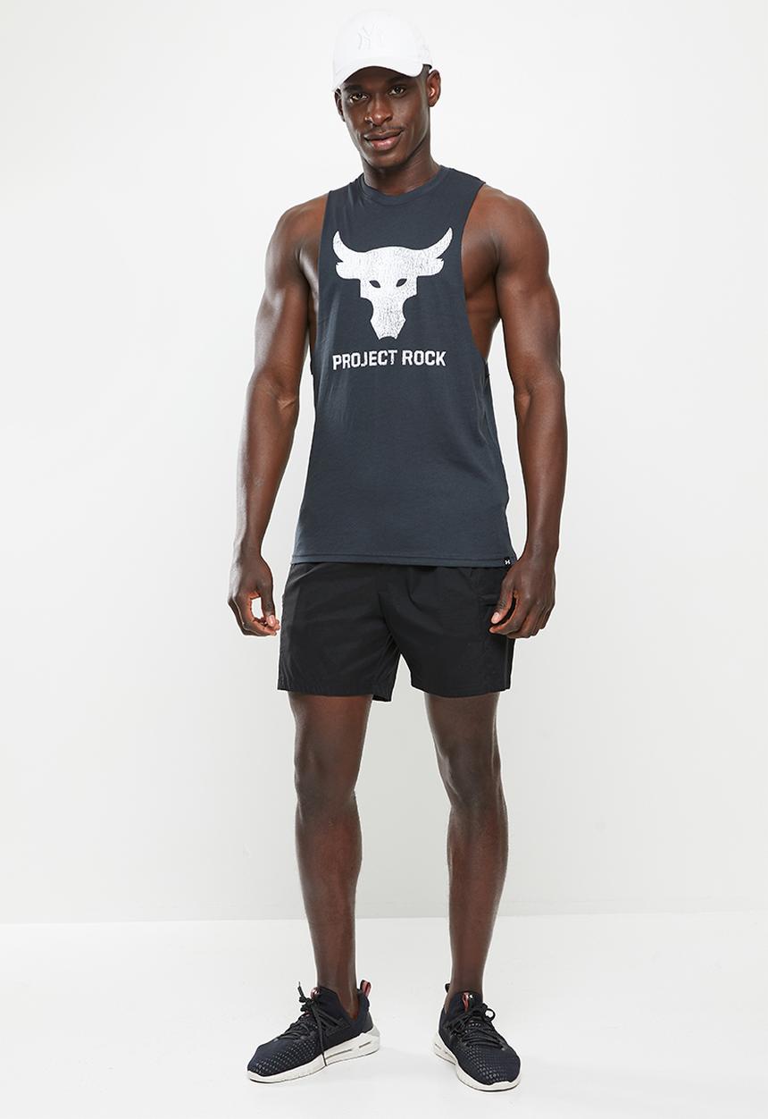 Under Armour - UA Project Rock brahma bull tank - black & white