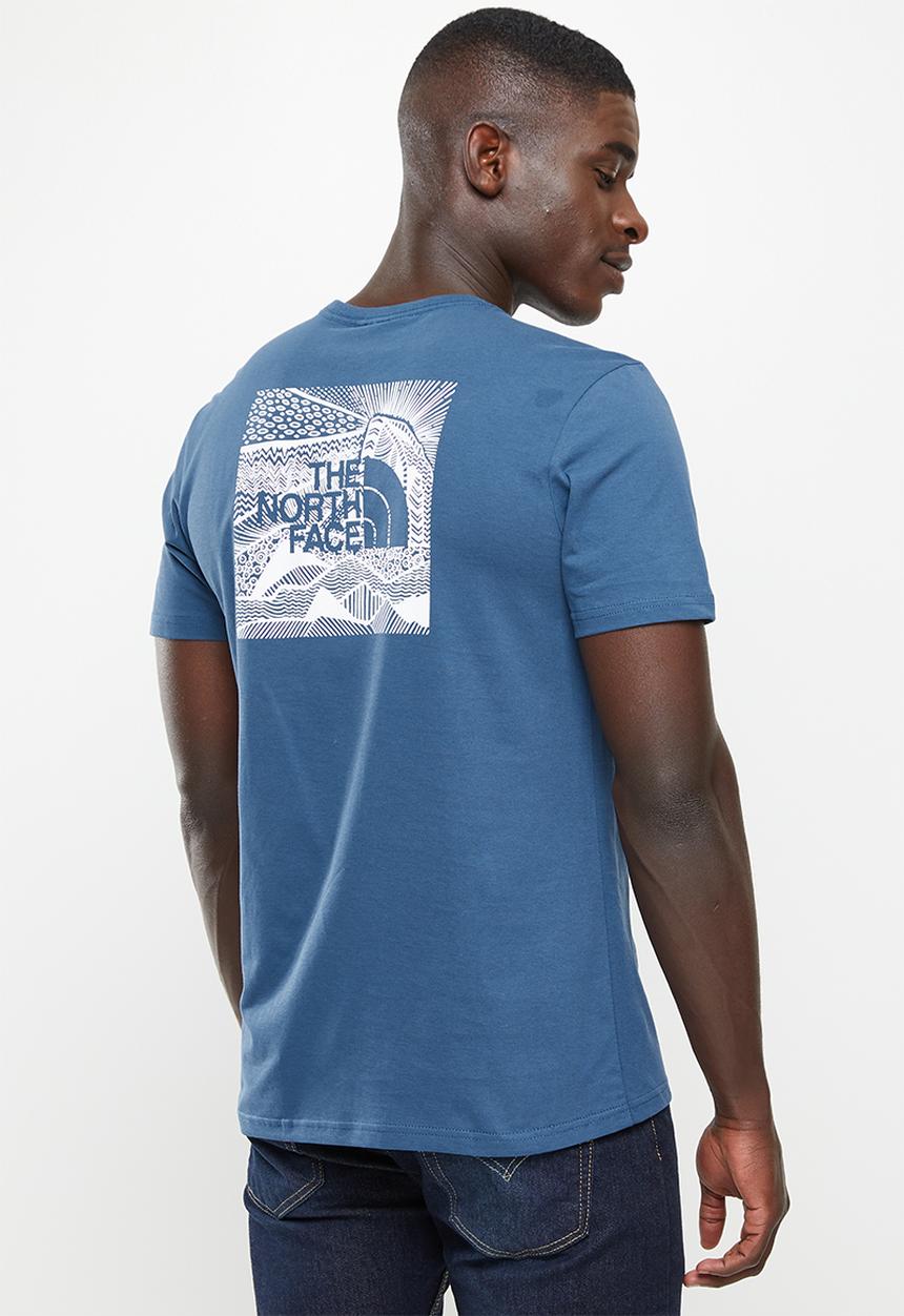 The North Face - M short sleeve redbox celebration tee - shady blue