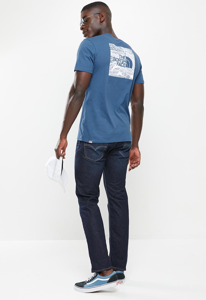 The North Face - M short sleeve redbox celebration tee - shady blue