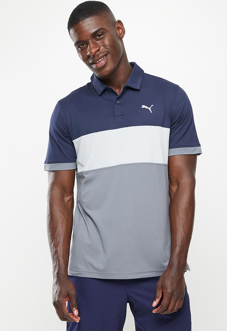 PUMA - Cloudspun highway golf polo - navy  & quiet shade
