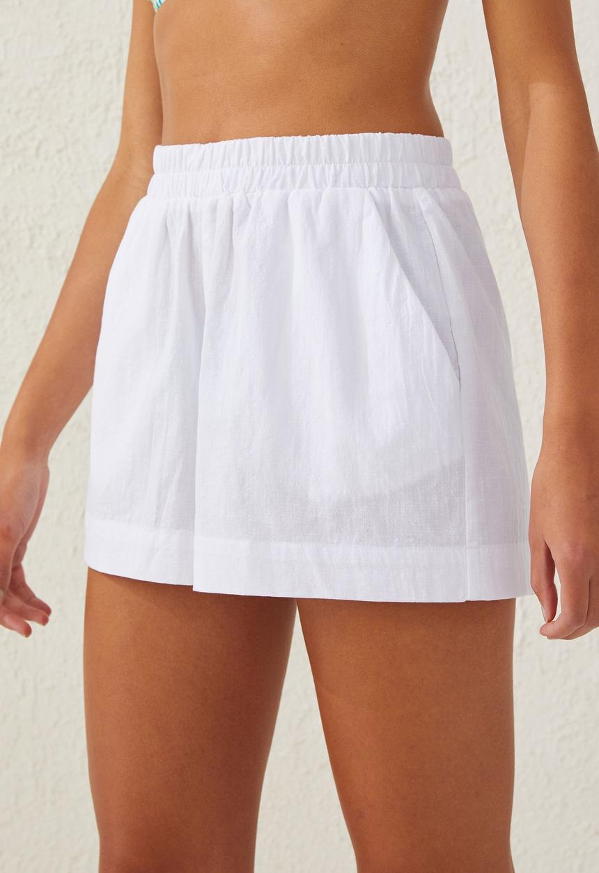 Cotton On - Relaxed beach short - white