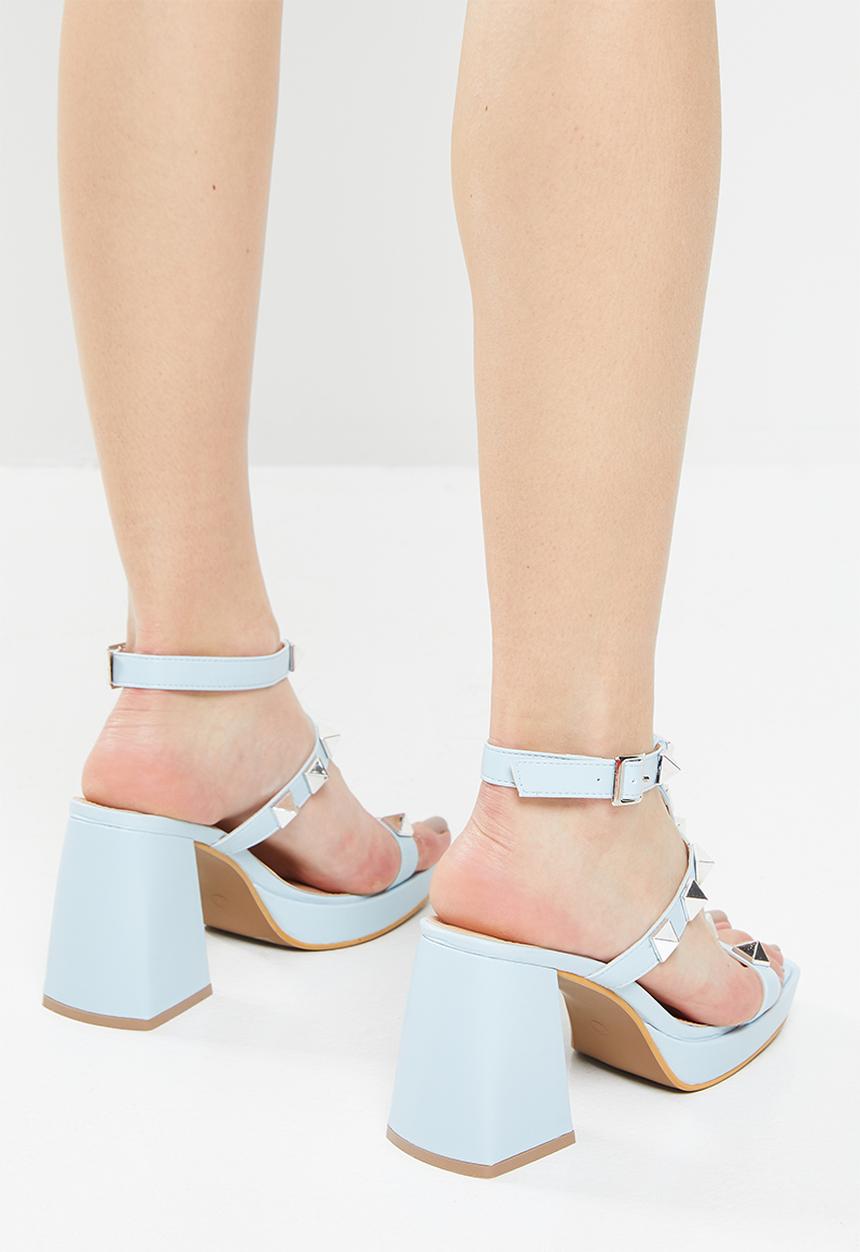 Rock & Co - Naked 3 ankle tie block heel - blue