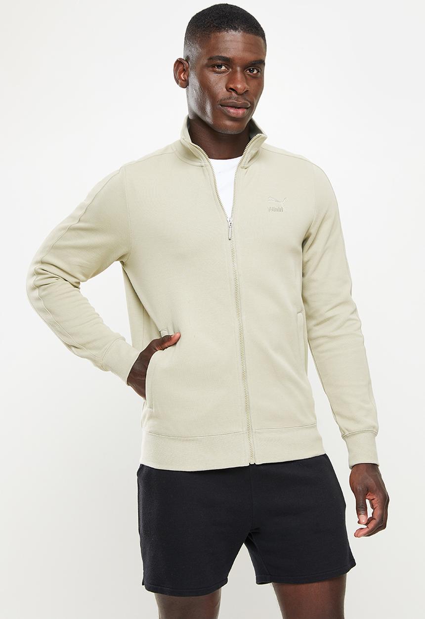 PUMA - T7 track jacket dk - pebble gray
