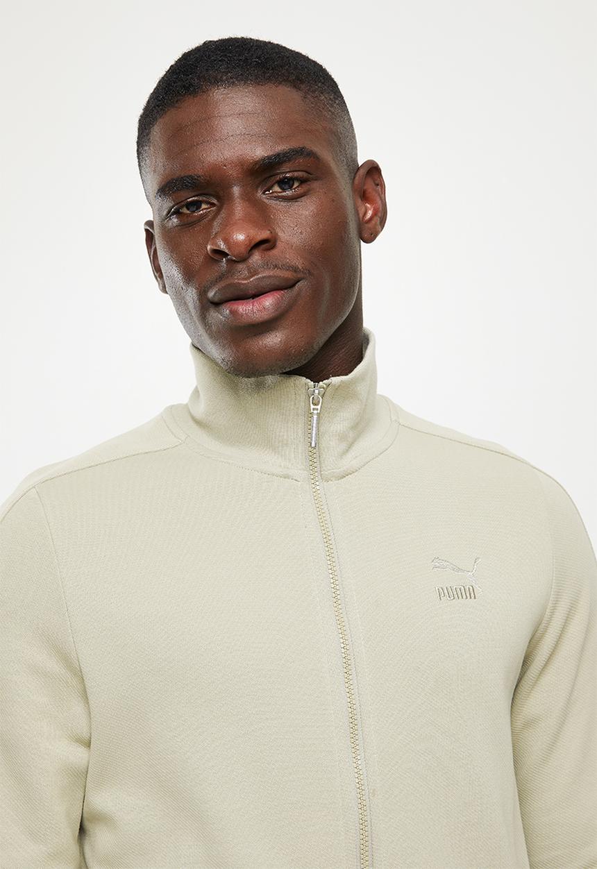 PUMA - T7 track jacket dk - pebble gray