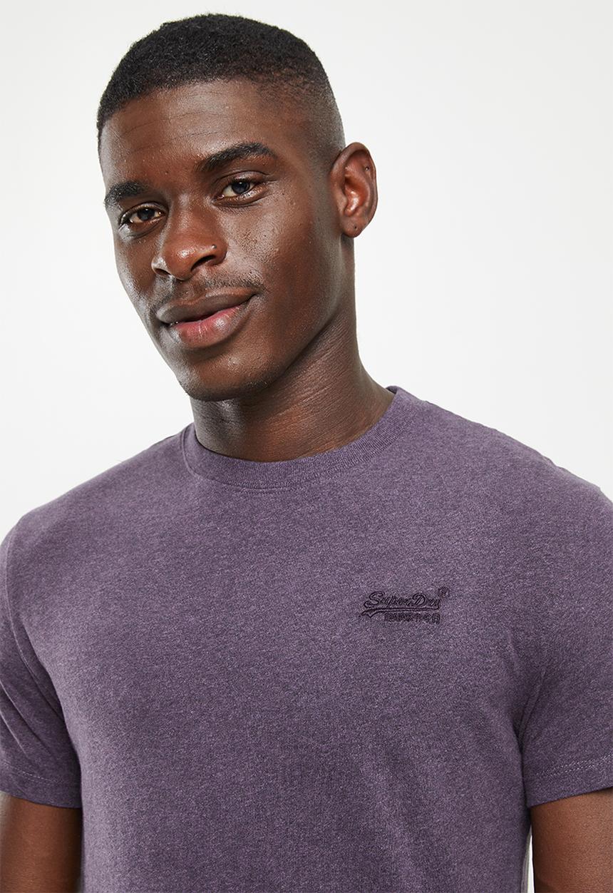 Superdry. - Vintage logo emb tee - rich purple marl