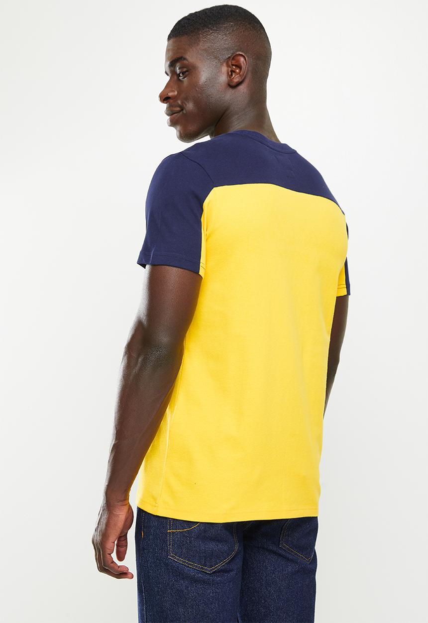 Superdry. - Vintage vl college tee - springs yellow