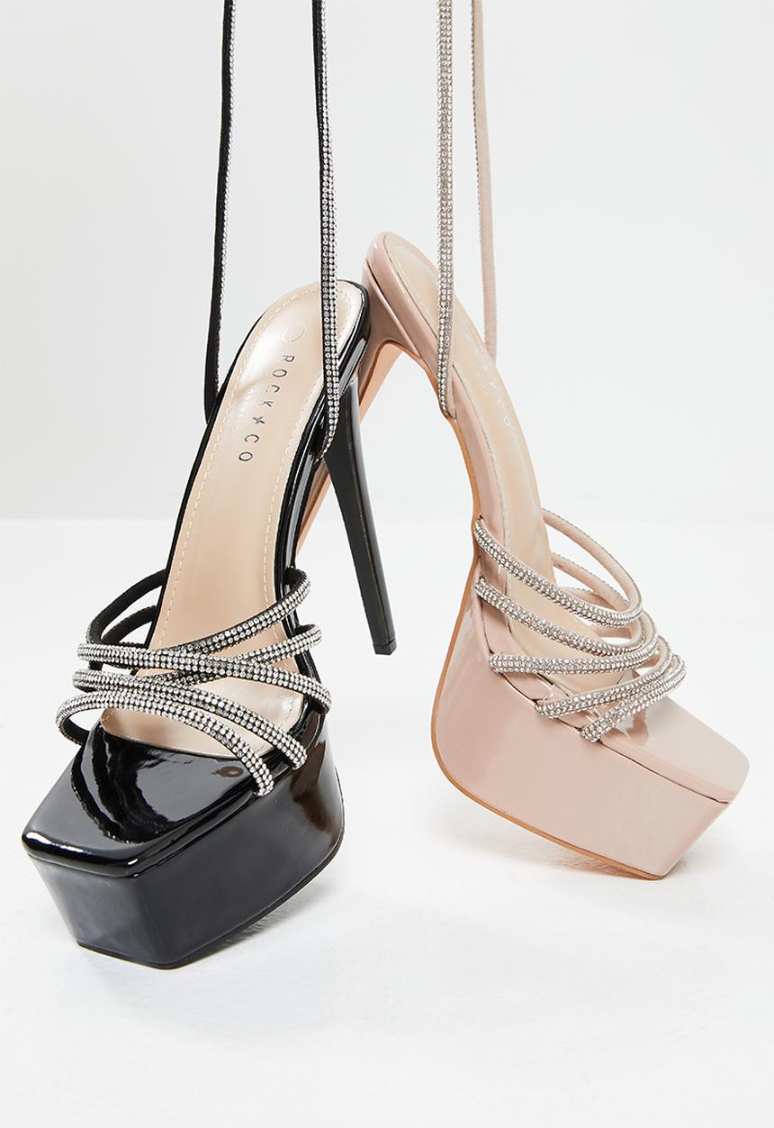 Rock & Co - Versuz 1 ankle tie platform heel - neutral