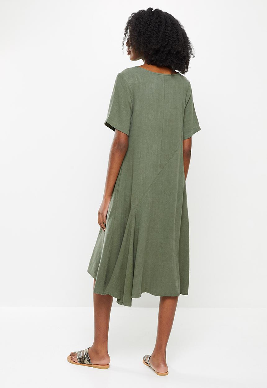 AMANDA LAIRD CHERRY - Bishop dress - olive
