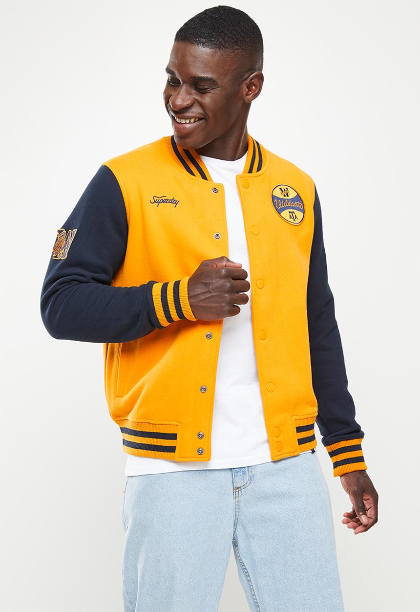 Superdry. - Vintage collegiate jrsy bomber - track gold