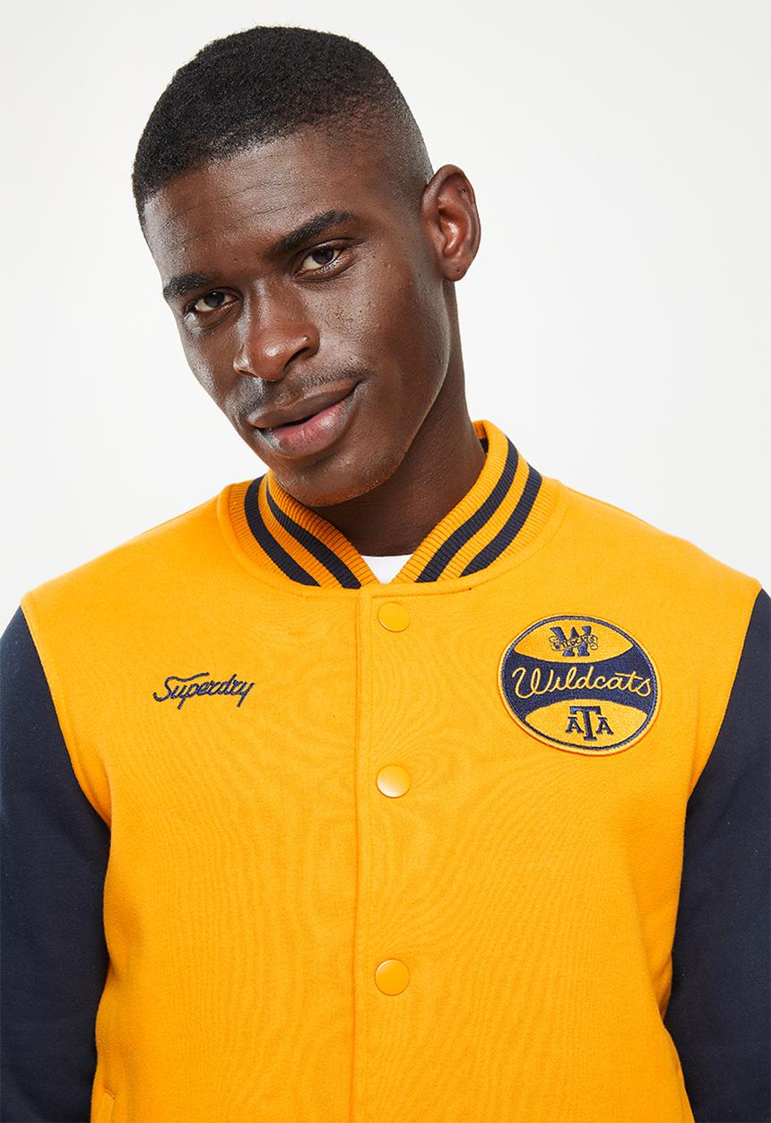 Superdry. - Vintage collegiate jrsy bomber - track gold