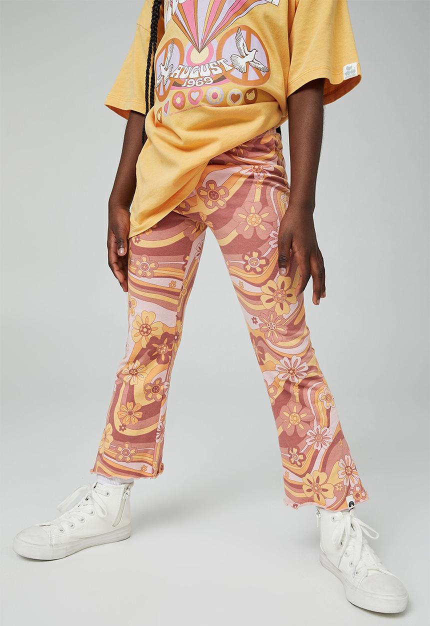Cotton On - Francine flare pant - clay pigeon/hendricks floral