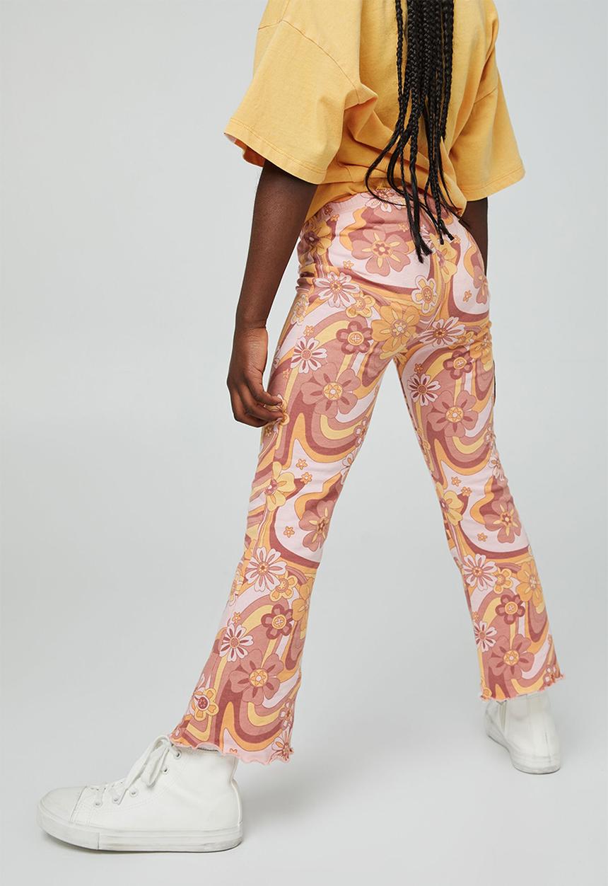 Cotton On - Francine flare pant - clay pigeon/hendricks floral