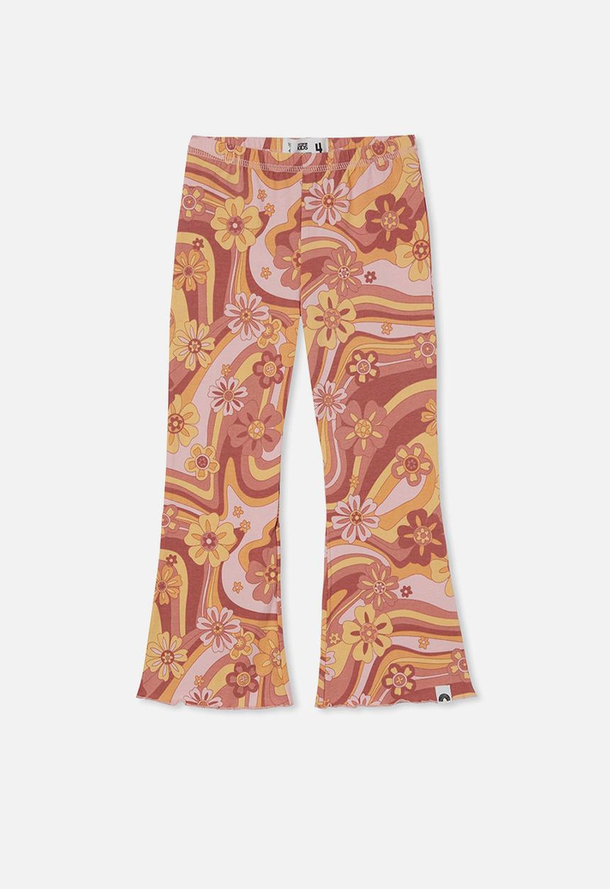 Cotton On - Francine flare pant - clay pigeon/hendricks floral