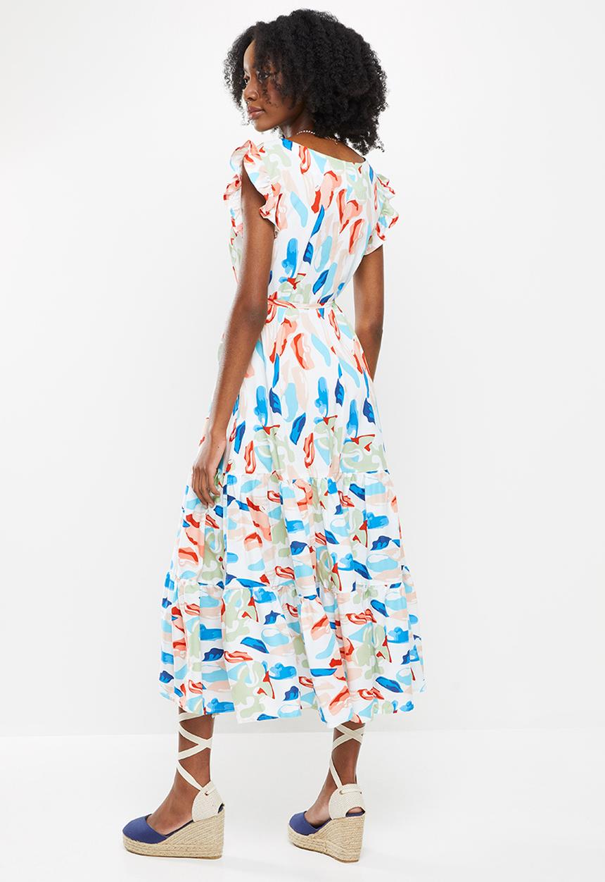 AMANDA LAIRD CHERRY - Cubhu dress -  white, blush, mint & sky