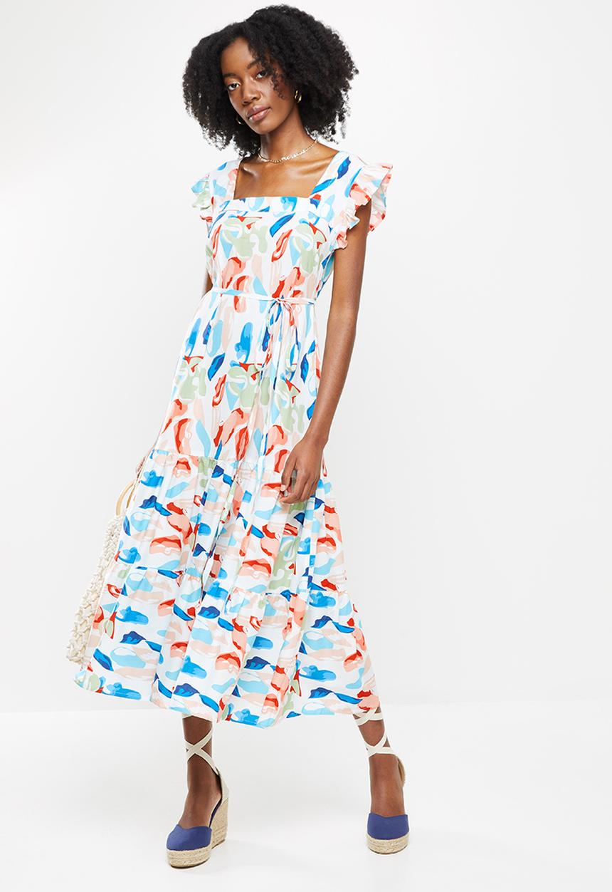 AMANDA LAIRD CHERRY - Cubhu dress -  white, blush, mint & sky