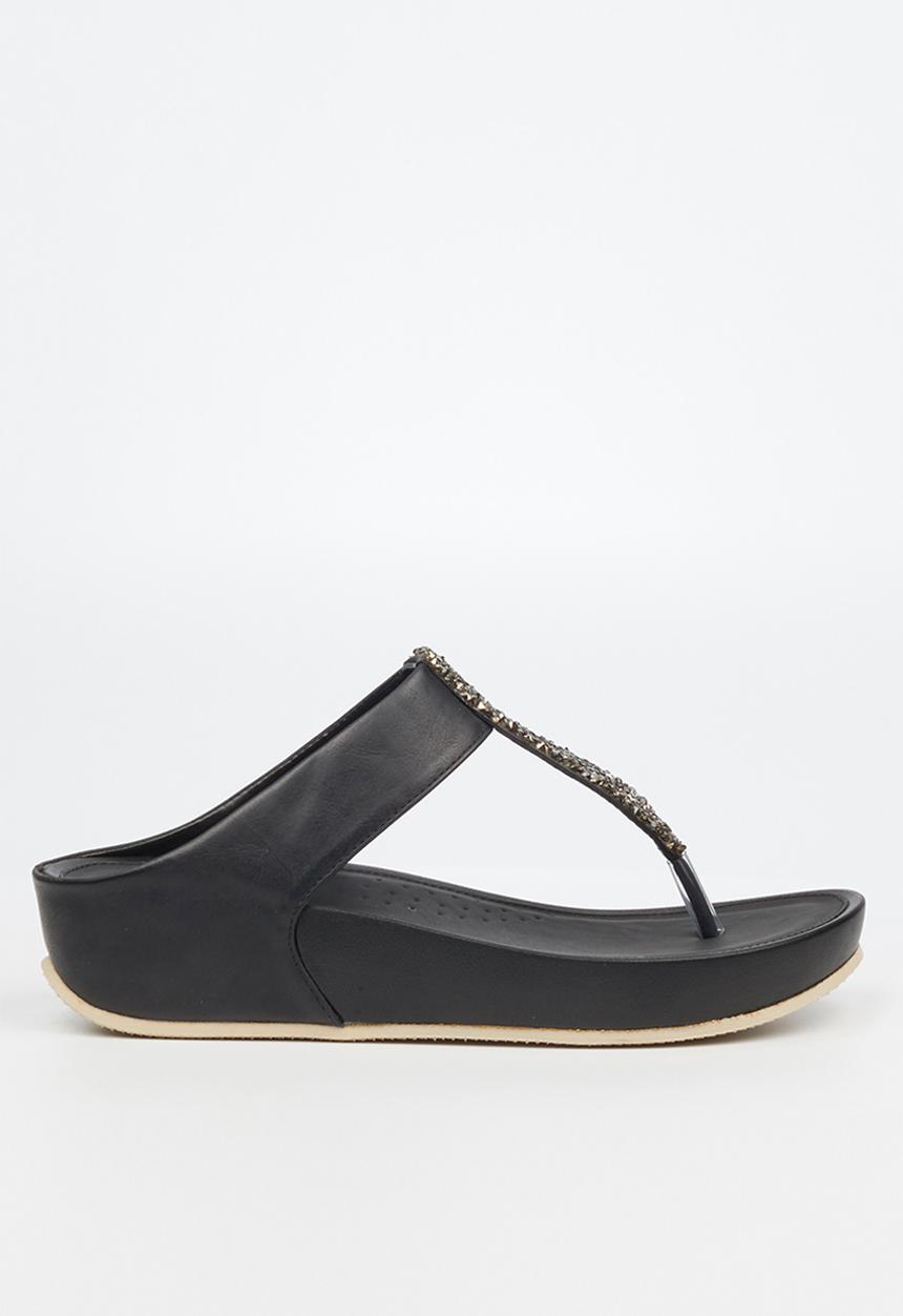 Butterfly Feet - Delia 1 t-bar sandal - black