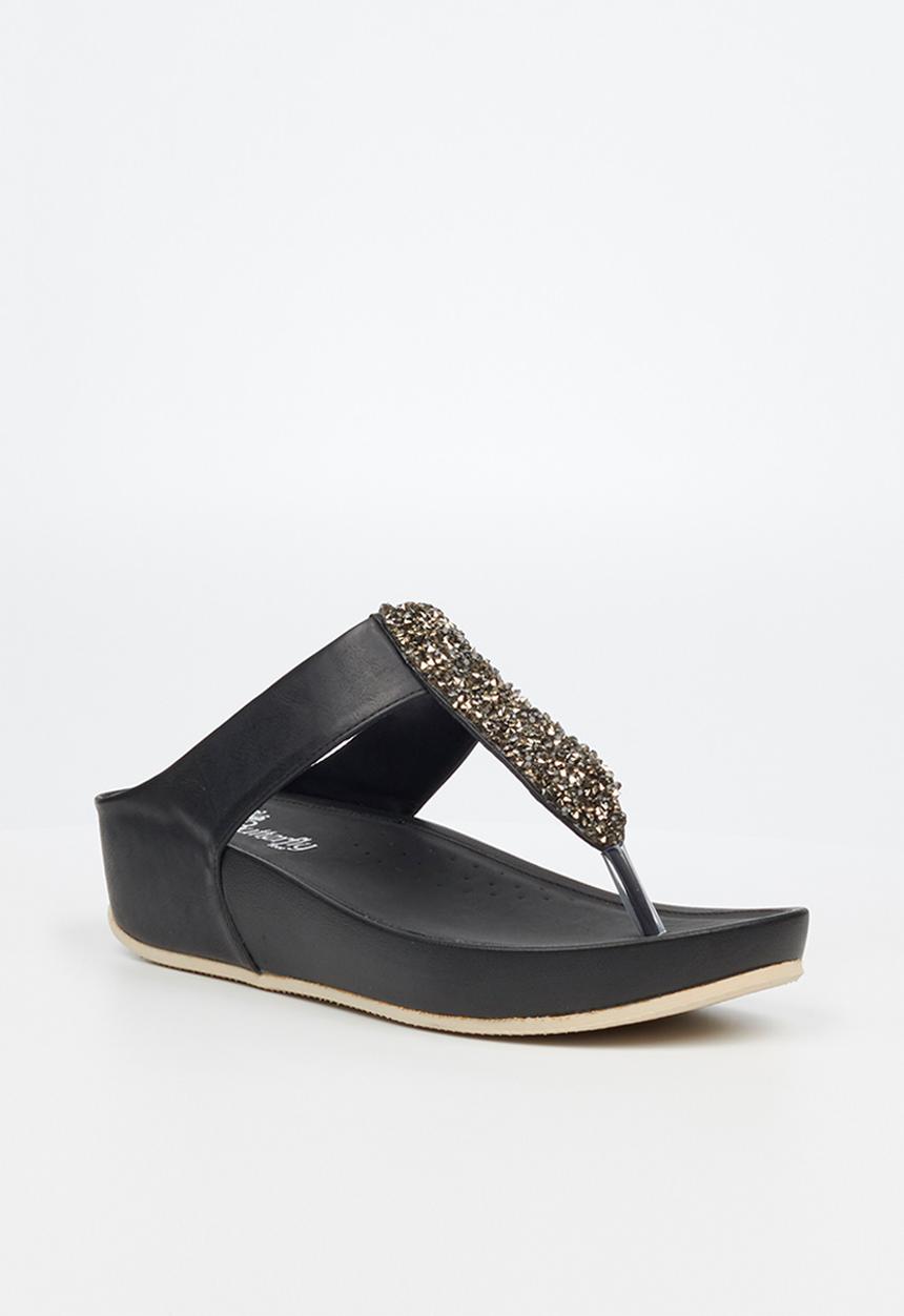 Butterfly Feet - Delia 1 t-bar sandal - black