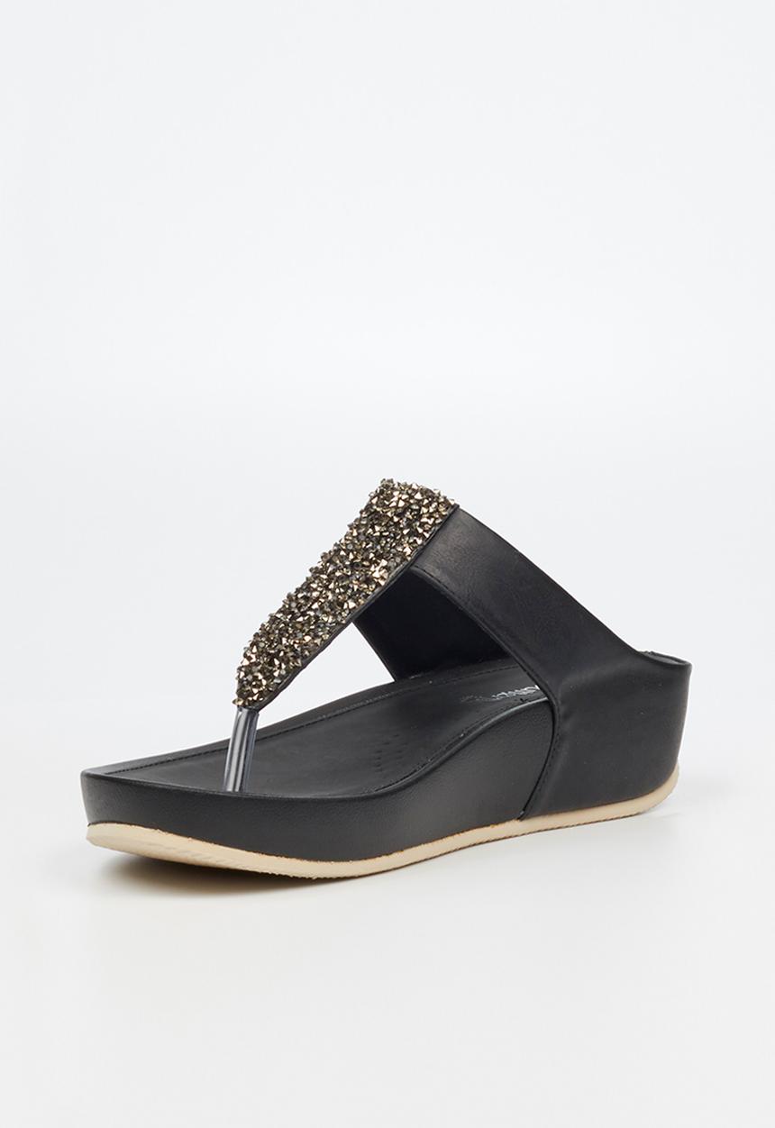 Butterfly Feet - Delia 1 t-bar sandal - black