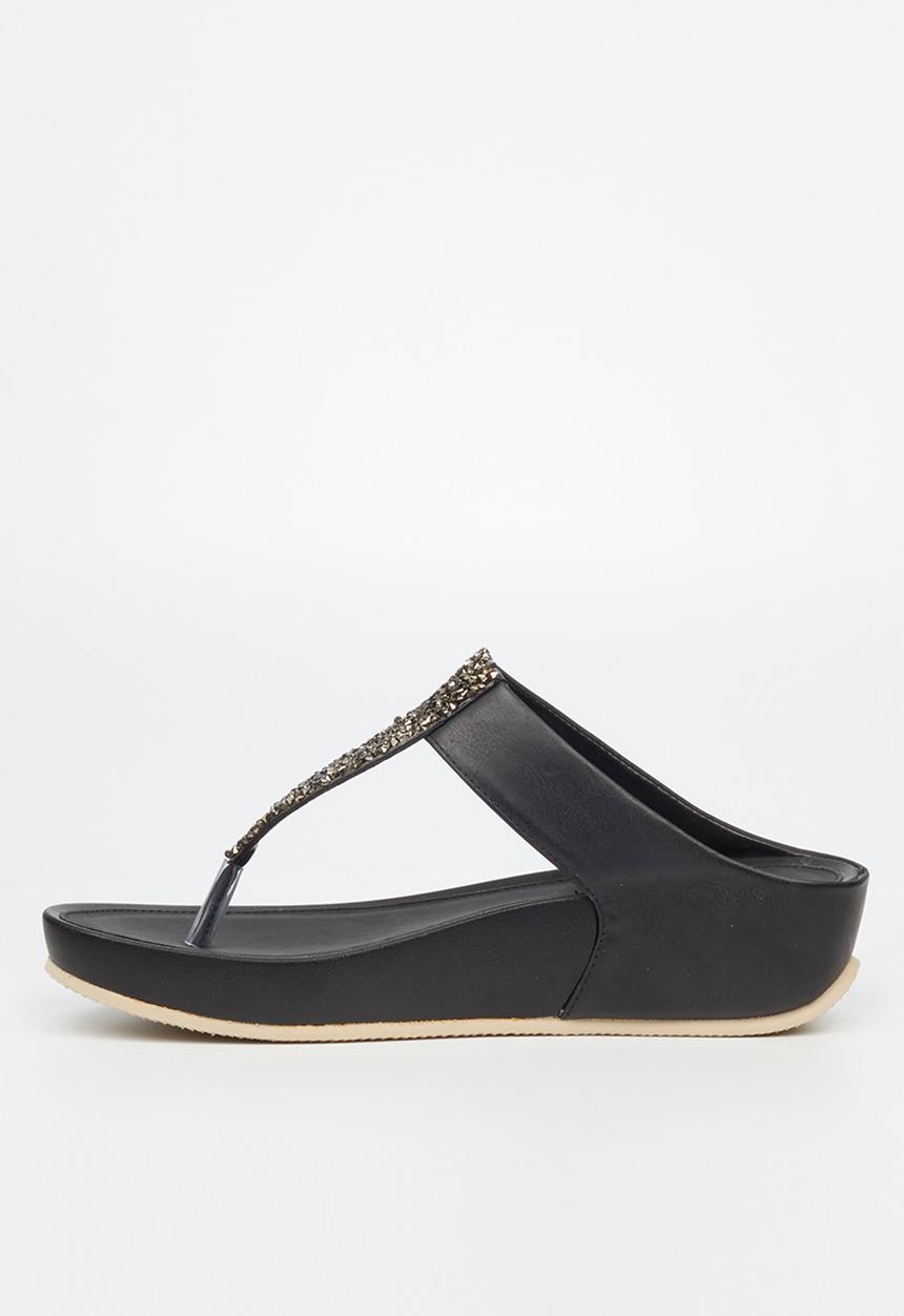 Butterfly Feet - Delia 1 t-bar sandal - black