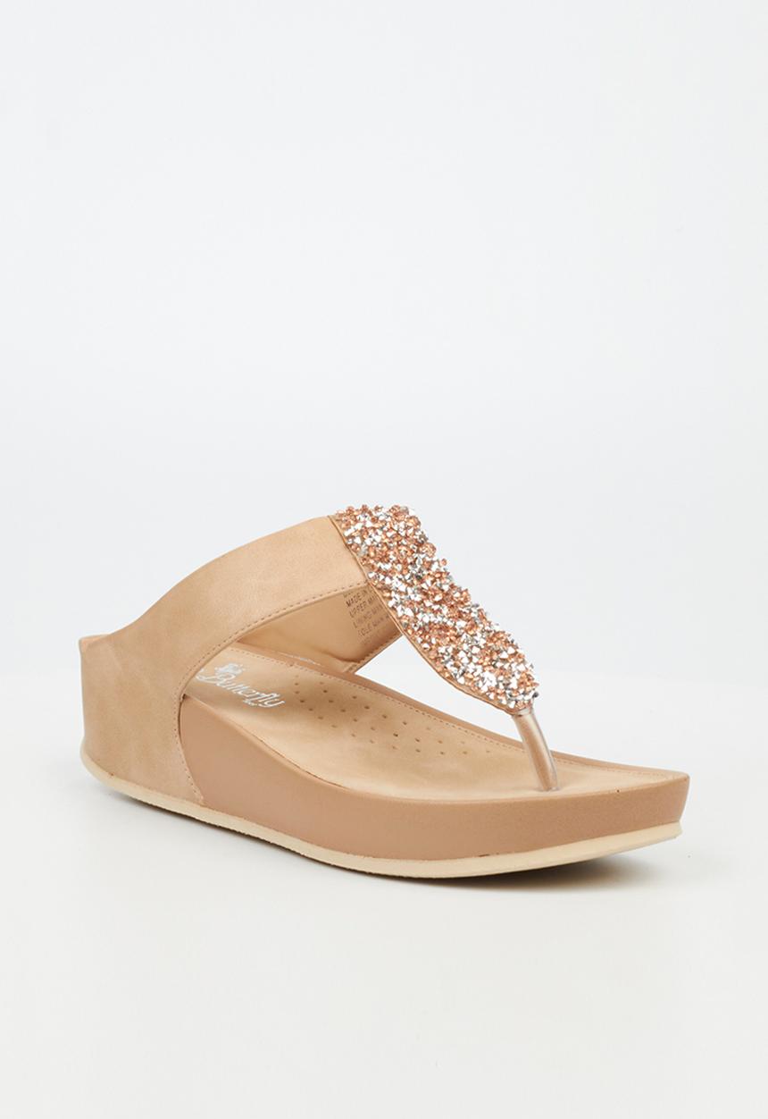 Butterfly Feet - Delia 1 t-bar sandal - champagne