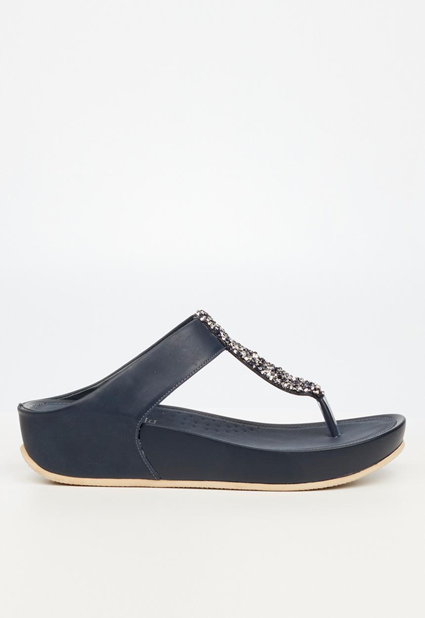 Butterfly Feet - Delia 1 t-bar sandal - navy