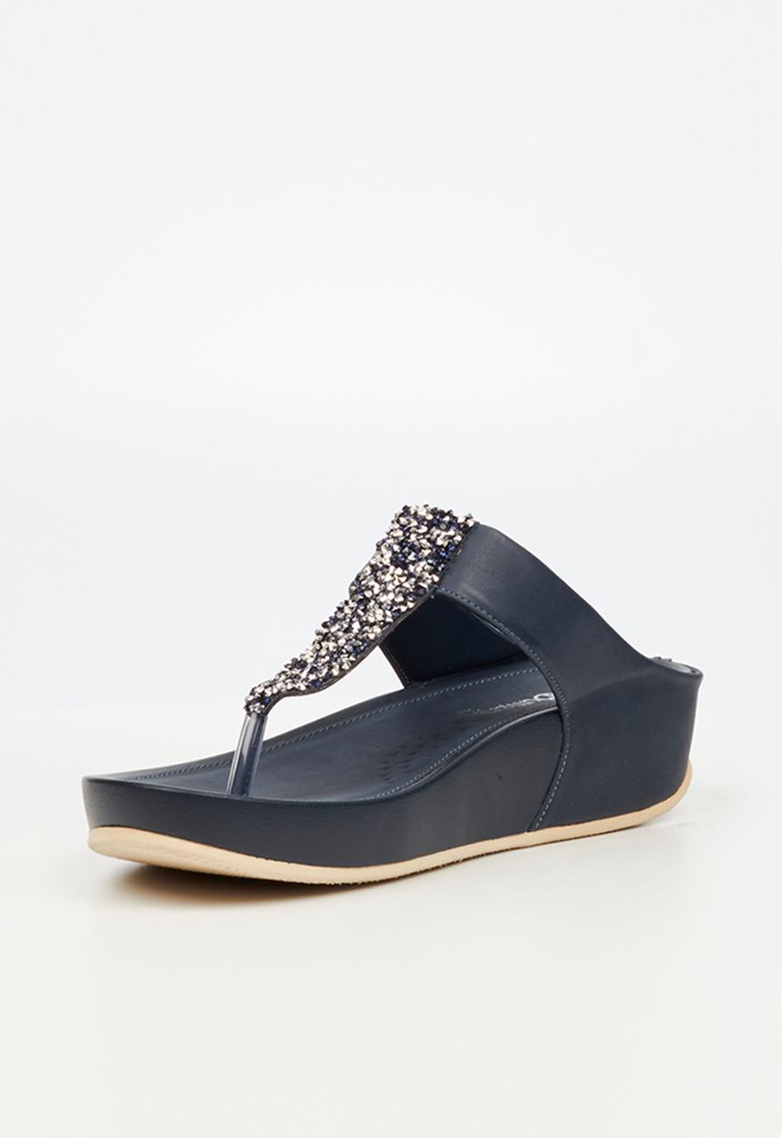 Butterfly Feet - Delia 1 t-bar sandal - navy