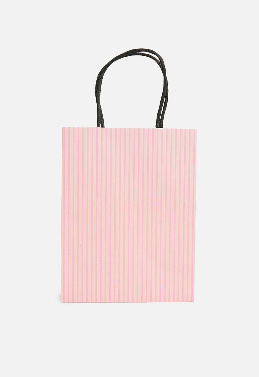 Typo - Get stuffed gift bag - small - pink parker stripe