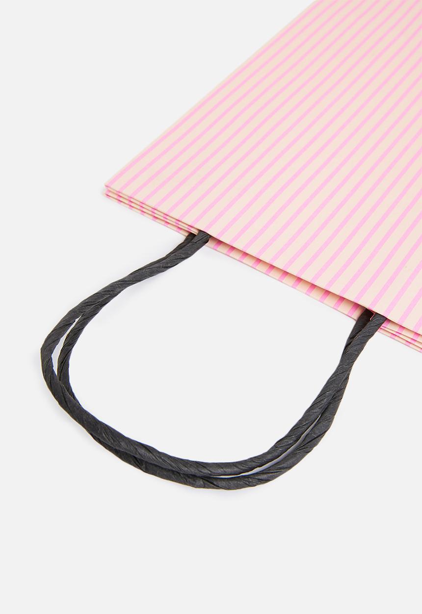 Typo - Get stuffed gift bag - small - pink parker stripe
