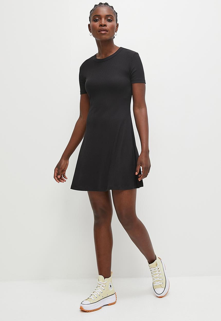 Blake - A-line mini dress - black