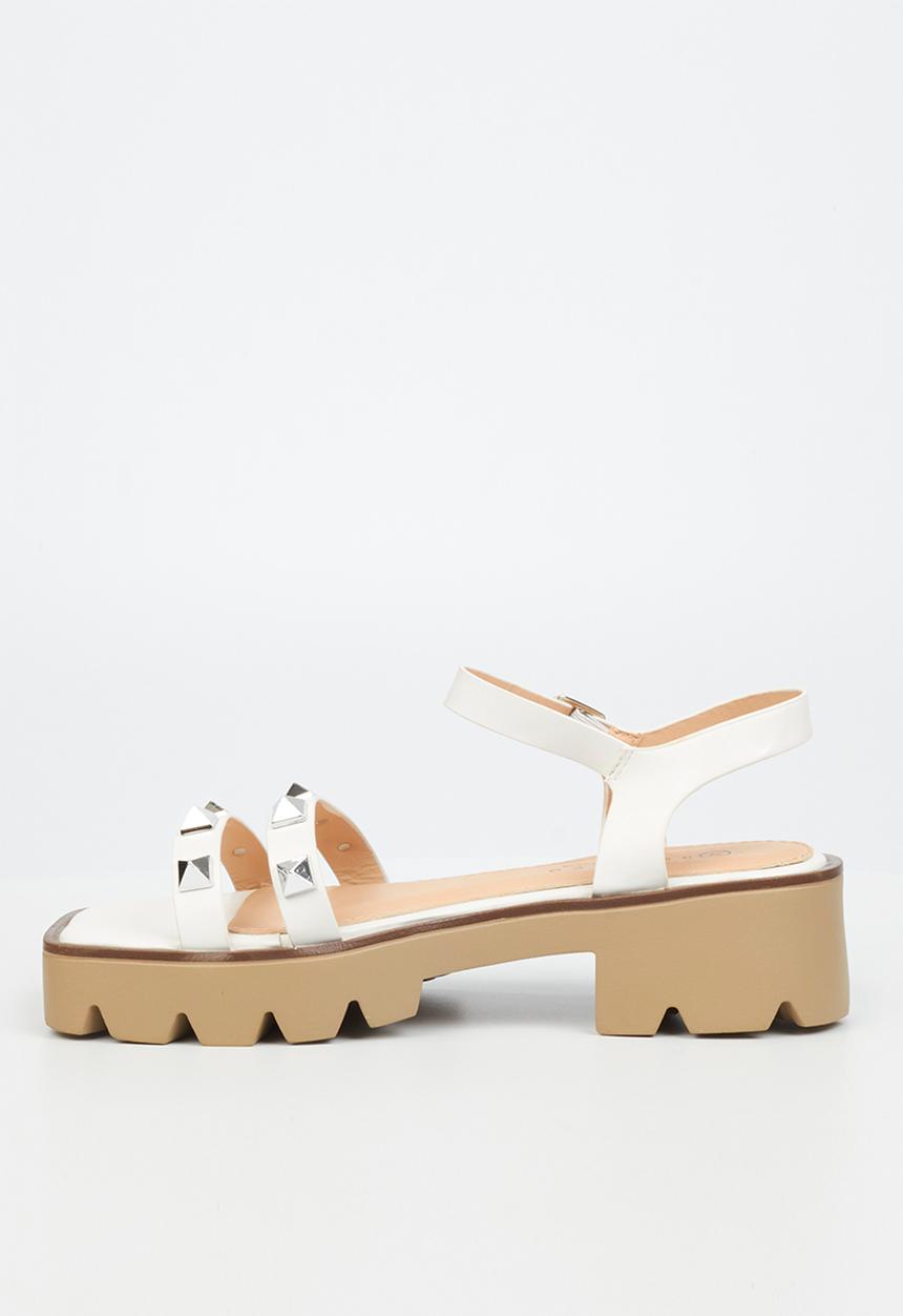Rock & Co - Deviant 1 chunky lug sole sandal - white