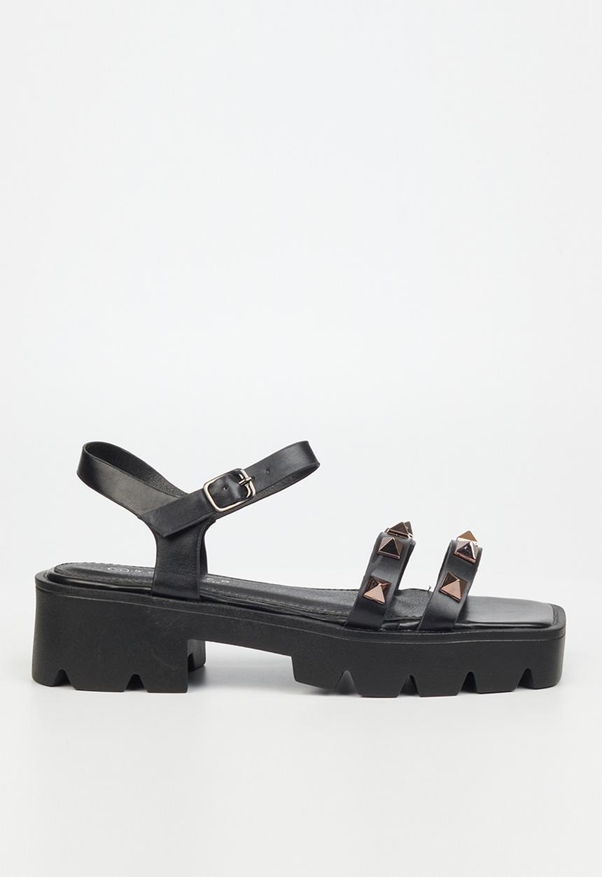 Rock & Co - Deviant 1 chunky lug sole sandal - black