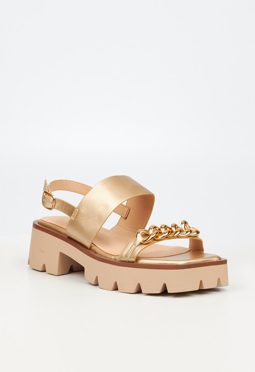 Rock & Co - Deviant 2 chunky lug sole sandal - gold
