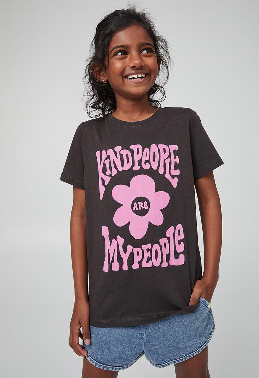 Cotton On - Penelope short sleeve tee - purple paradise/skate apple