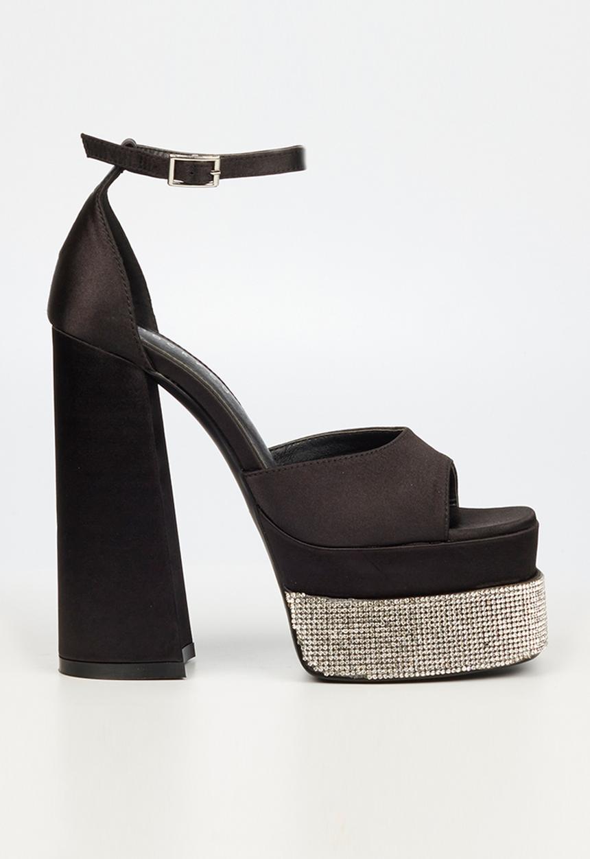 Rock & Co - Sachi 1 ankle tie platform heel - black