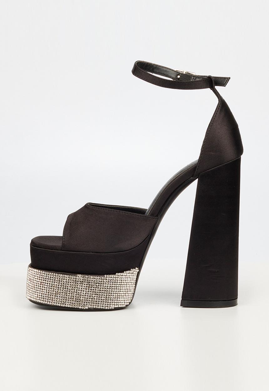 Rock & Co - Sachi 1 ankle tie platform heel - black