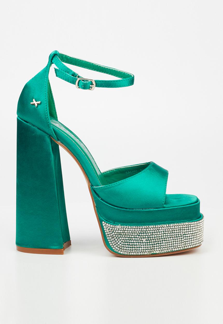 Rock & Co - Sachi 1 ankle tie platform heel - green