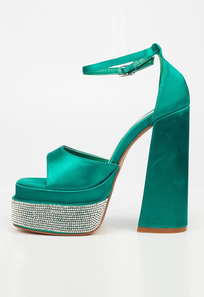Rock & Co - Sachi 1 ankle tie platform heel - green